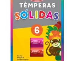 Tempera solida 6 colores Artel