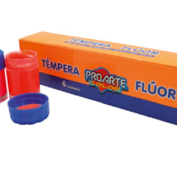 Tempera Fluor 6 colores Proarte