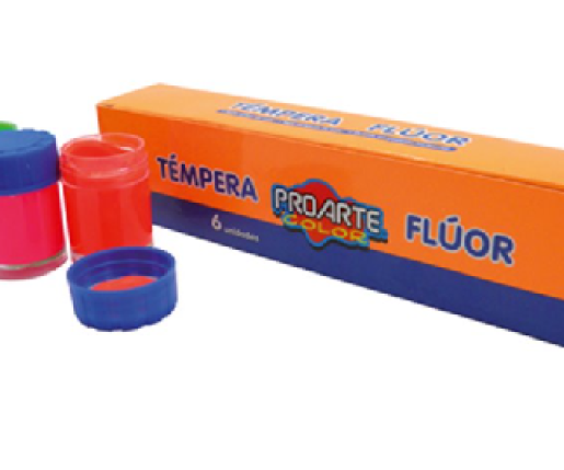Tempera Fluor 6 colores Proarte