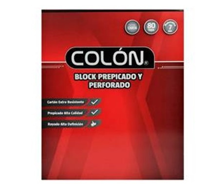 Block prepicado Carta Colon