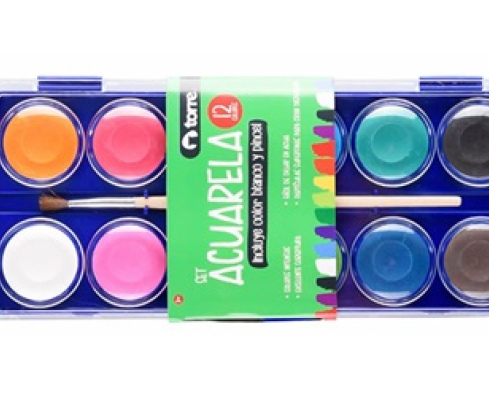 Acuarela 12 colores Torre