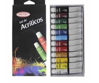 Acrilico 12 colores Artel