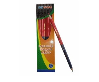 Lapiz bicolor sello pencil