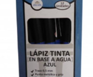 Lapiz Tinta Azul con grip Atlantik
