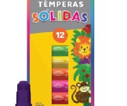 Tempera solida 12 colores Artel