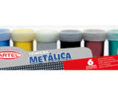 Tempera Metalica 6 colores Artel