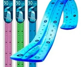 Regla plástica flexible 30 cm